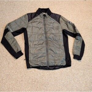 SWIX Mayen Quilted Full Zip Jacket Mens M Green Outdoor Gorpcore Pockets